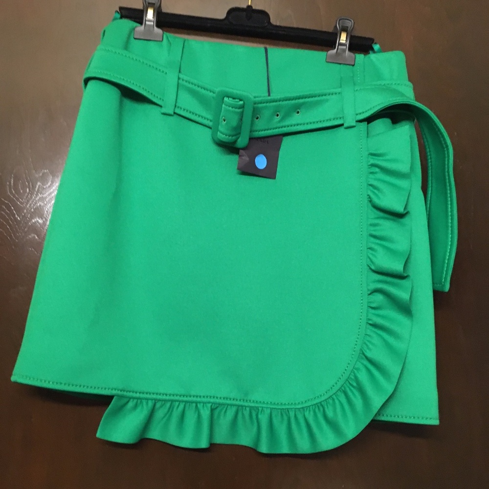 Prada green mini skirt
